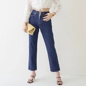 J. Crew High-Rise '90s Classic Straight Jean in Cooper Square Wash Sz 27